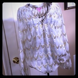 Lilly Pulitzer sheer top size M